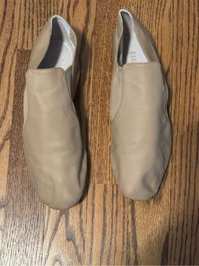 Bloch Neo-Flex Slip-On Leather Jazz Shoes - Tan, Size 10